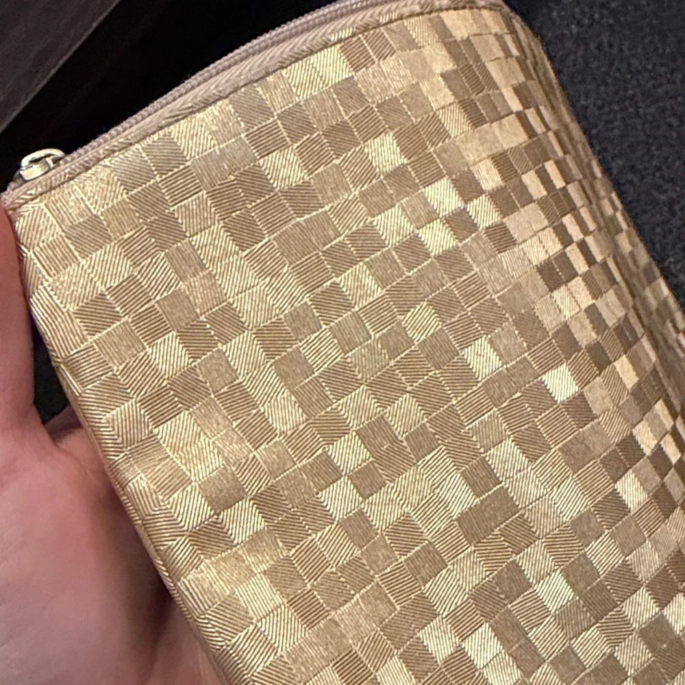 Gold Mosaic cosmetic bag